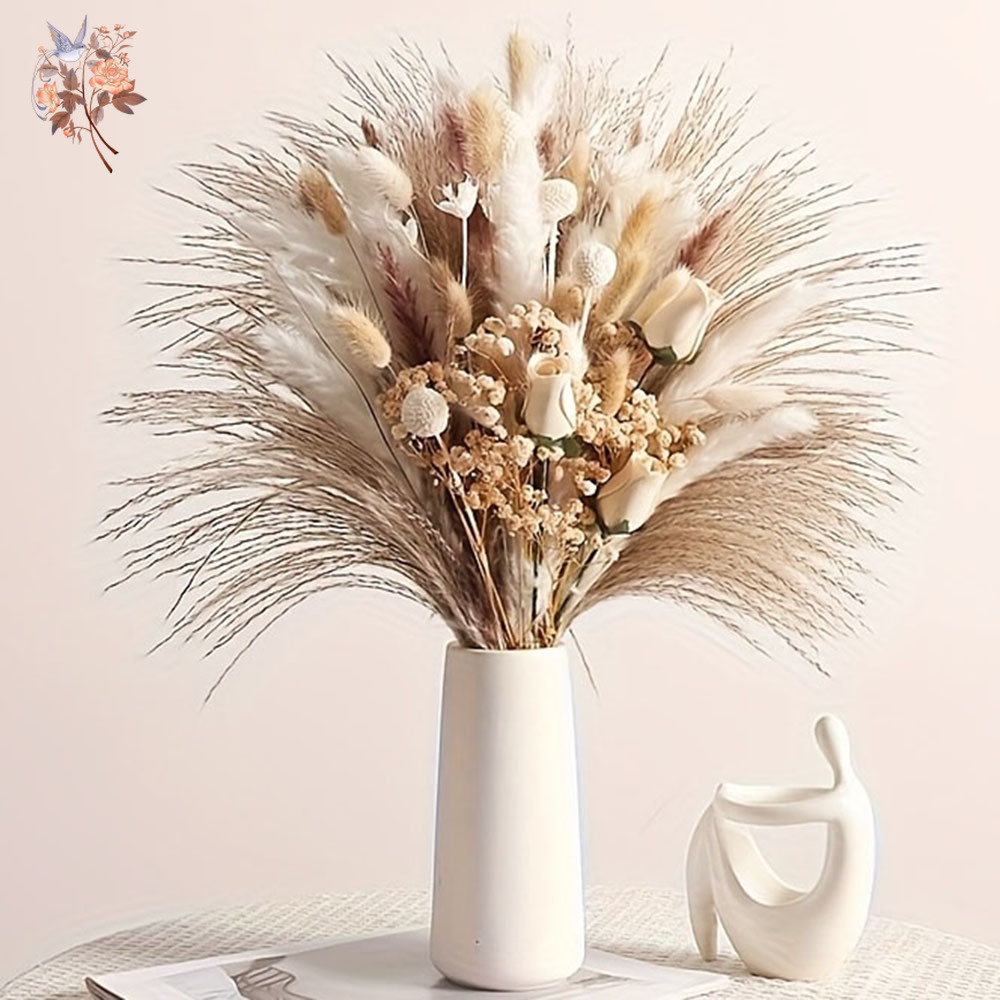 Dried Flower Bulk - 80 Peças de Flores Artificiais Secas