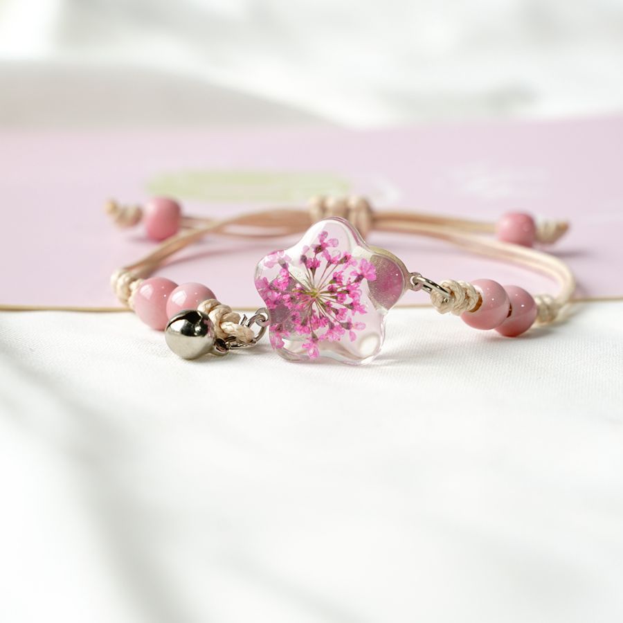 Dried Flower Bulk - Flor seca estrela pulseira de cristal