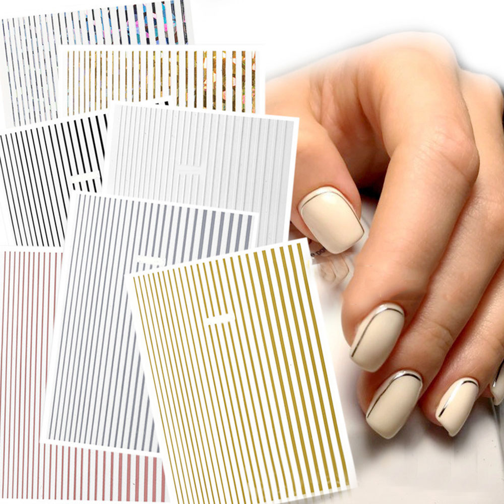 Gold Foil Flakes - 1 folha 3d ouro prata linhas