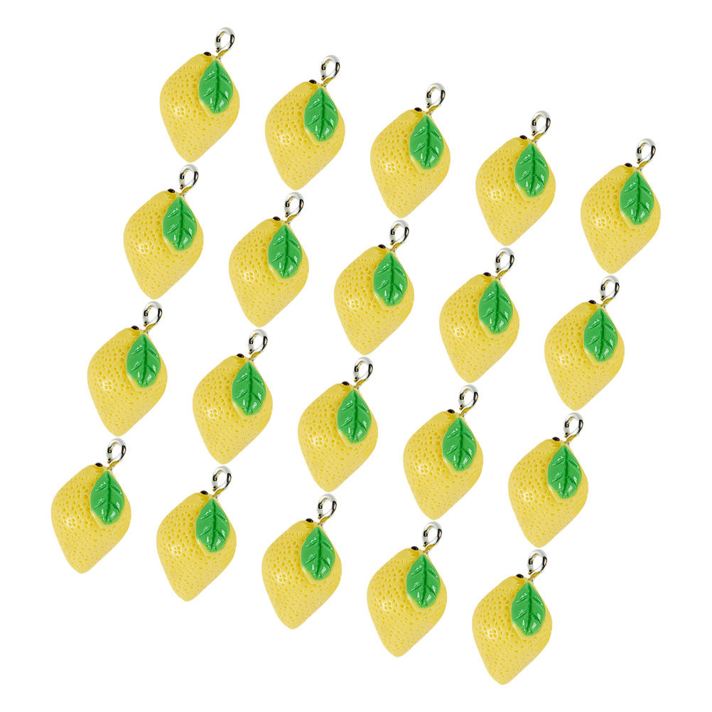 Resin Crafts Diy - 20 Peças de Pingentes de Limão
