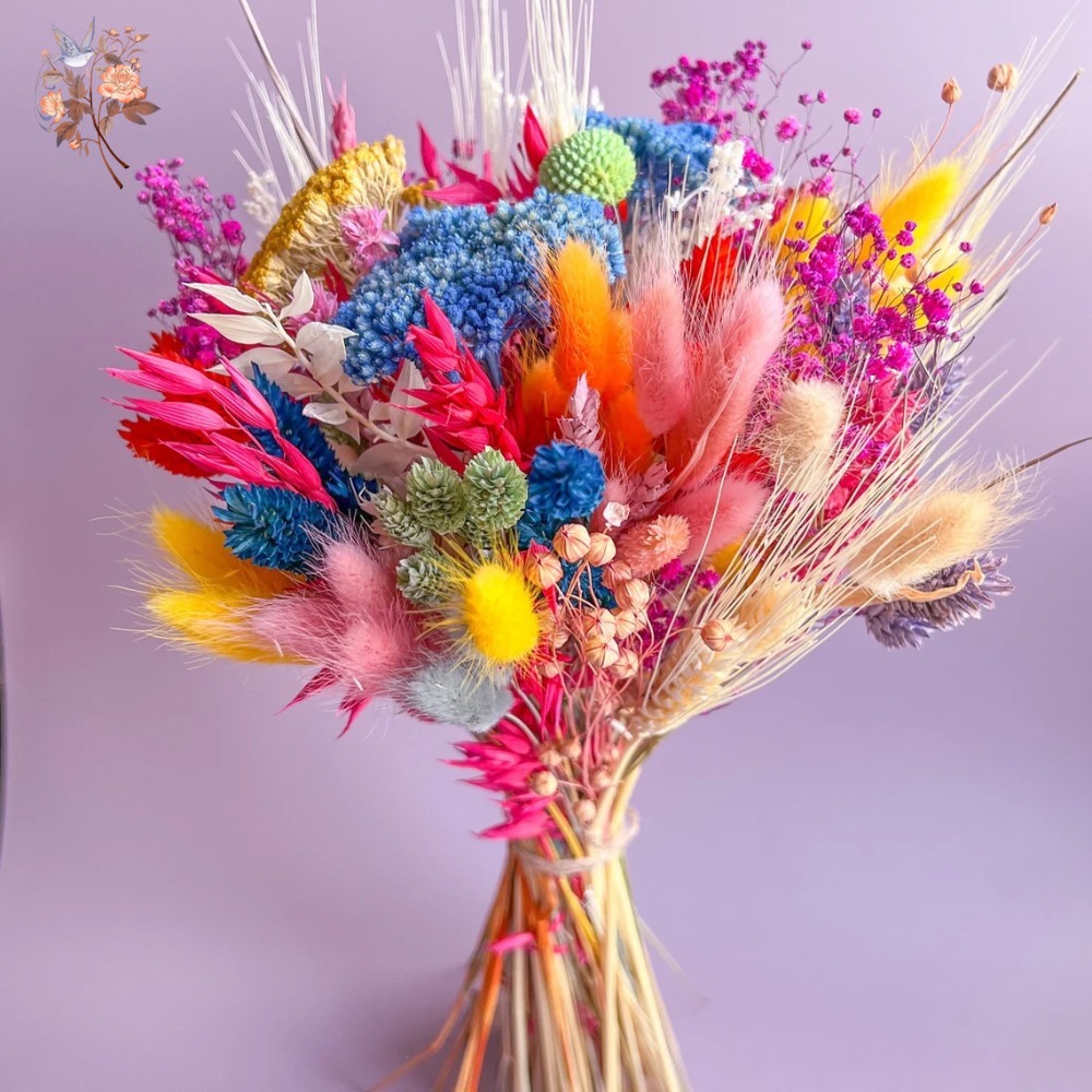 Dried Flower Bulk - Buquê de Flores Secas Coloridas para