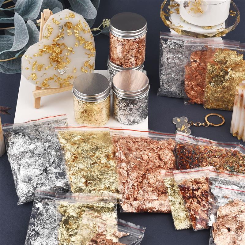 Gold Foil Flakes - Imitação de ouro Sliver Copper Foil