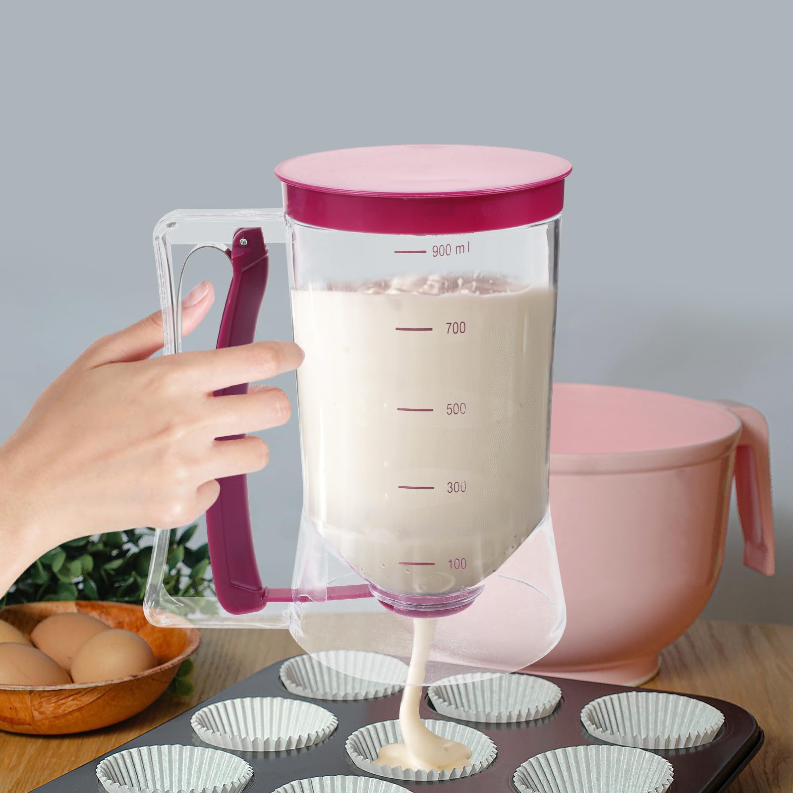 Mixing Cup Silicone - 900ml dispensador de massa cupcake panqueca