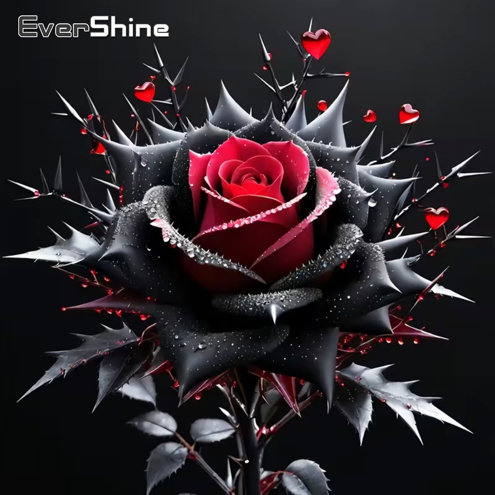 Resin Craft Ideas - Evershine pintura diamante rosa flor mosaico