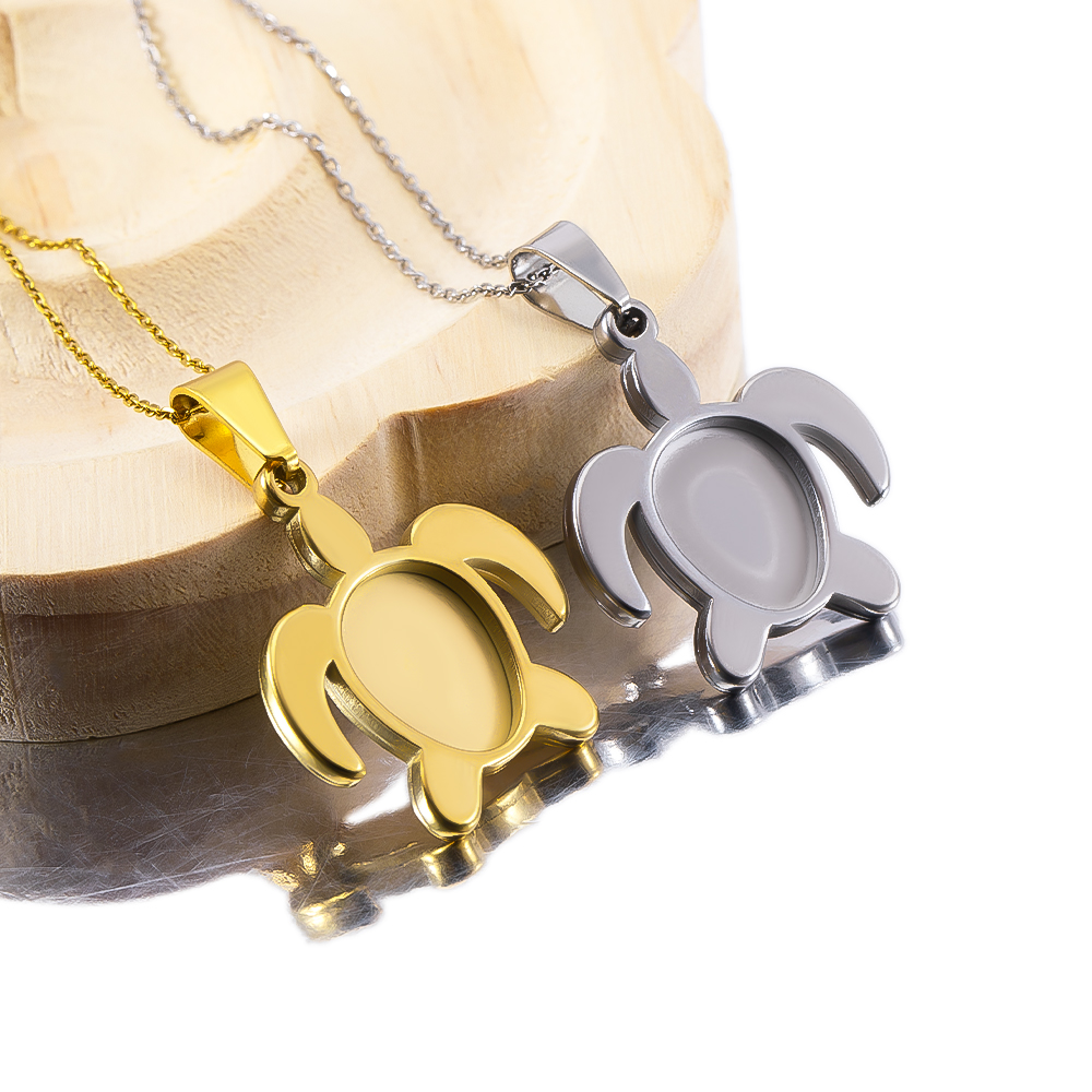 Bezels Set Pendant - Base para Pingente Oval de Aço