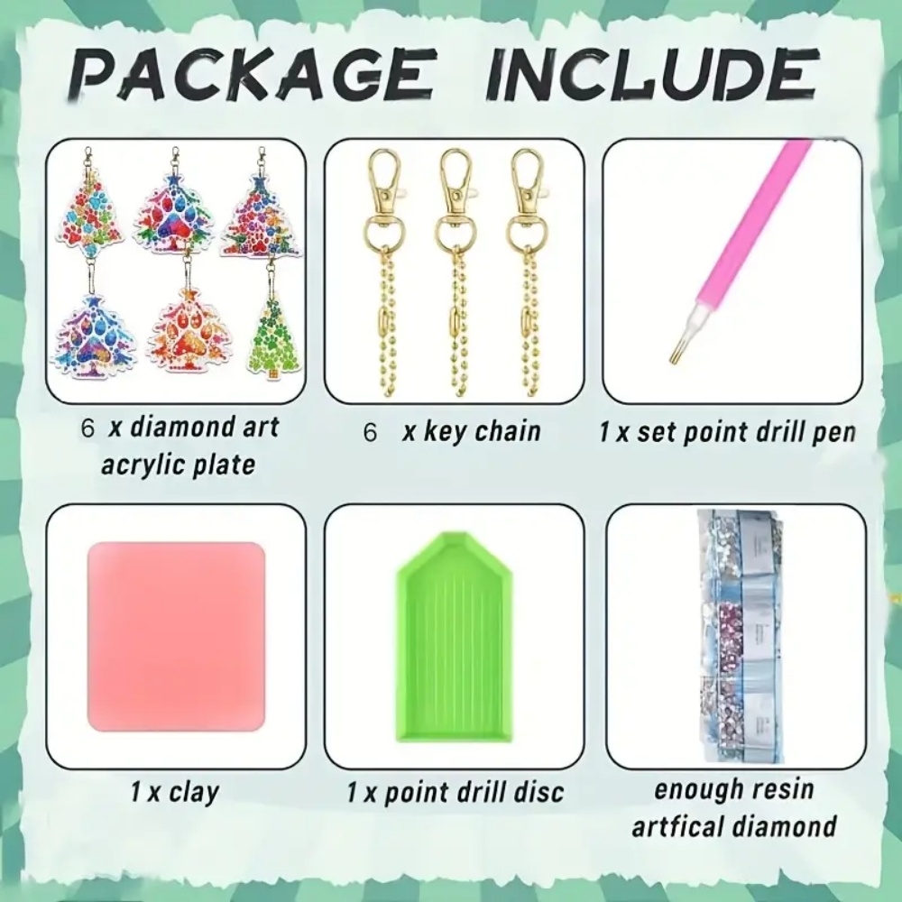 Conjunto de 6 Peças: Chaveiro  - Resin Craft For Beginners avaliação e preço