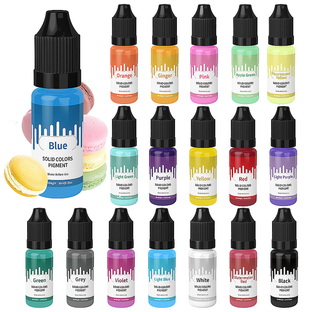 18 cores 10ml macaron sólido p - Resin Pigment Set avaliação e preço
