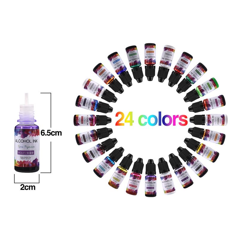 24 cores/conjunto 10ml resina  - Resin Dye Alcohol avaliação e preço