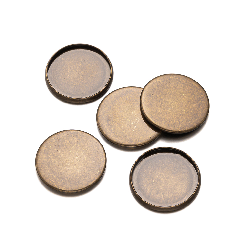 Bandejas redondas planas de br - Bezels Set Pendant avaliação e preço