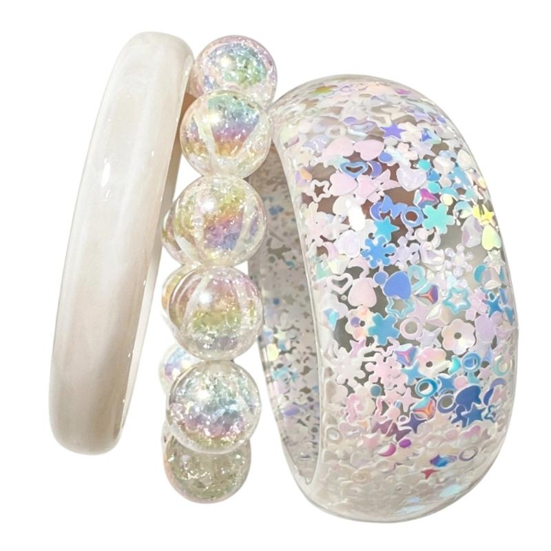 Pacote com 1 conjunto pulseira - Resin Glitter Pack avaliação e preço