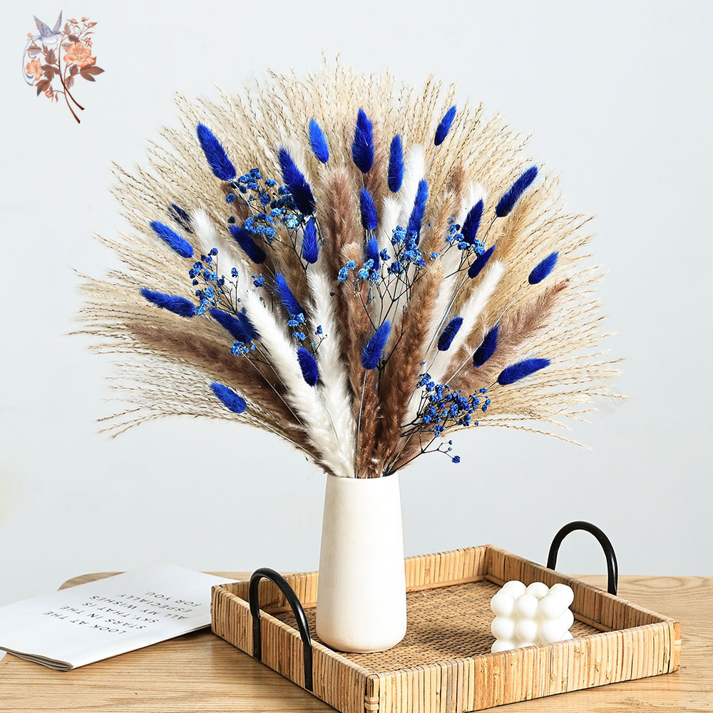70 haste azul fofo coelho caud - Dried Flower Bulk avaliação e preço