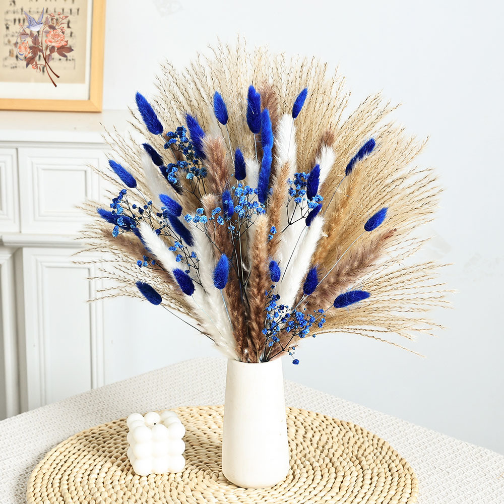 70 haste azul fofo coelho caud - Dried Flower Bulk avaliação e preço