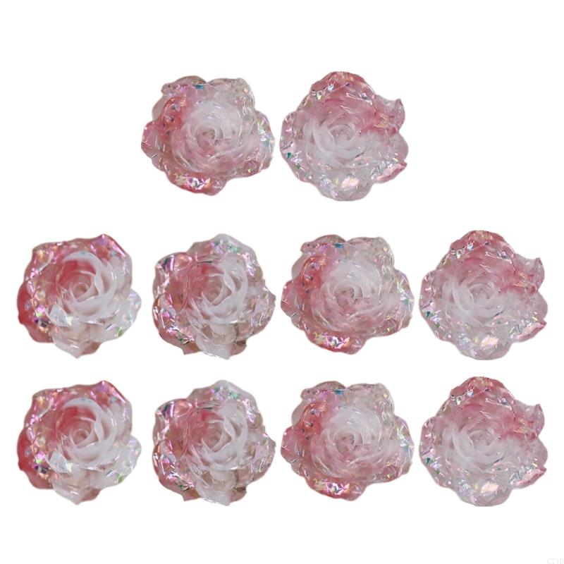 Pacote 10 flores plástico grad - Resin Glitter Pack avaliação e preço