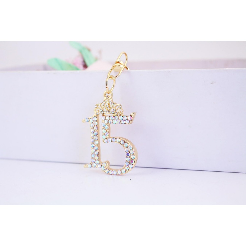 Chaveiro de Carro com Número 1 - Resin Glitter Pack avaliação e preço