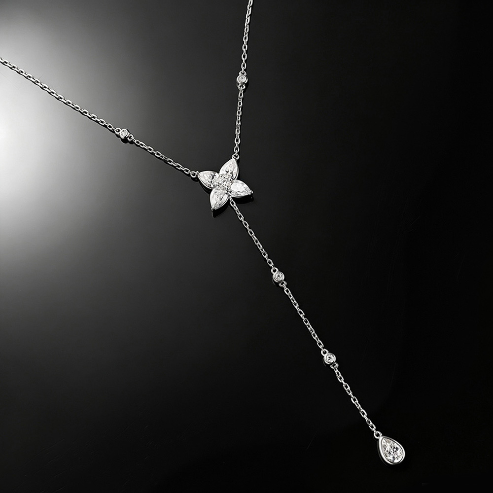 Colar Pingente Lariat de Moiss - Bezels Set Pendant avaliação e preço