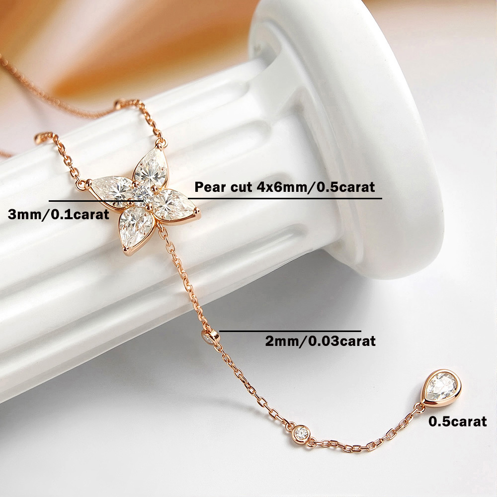 Colar Pingente Lariat de Moiss - Bezels Set Pendant avaliação e preço