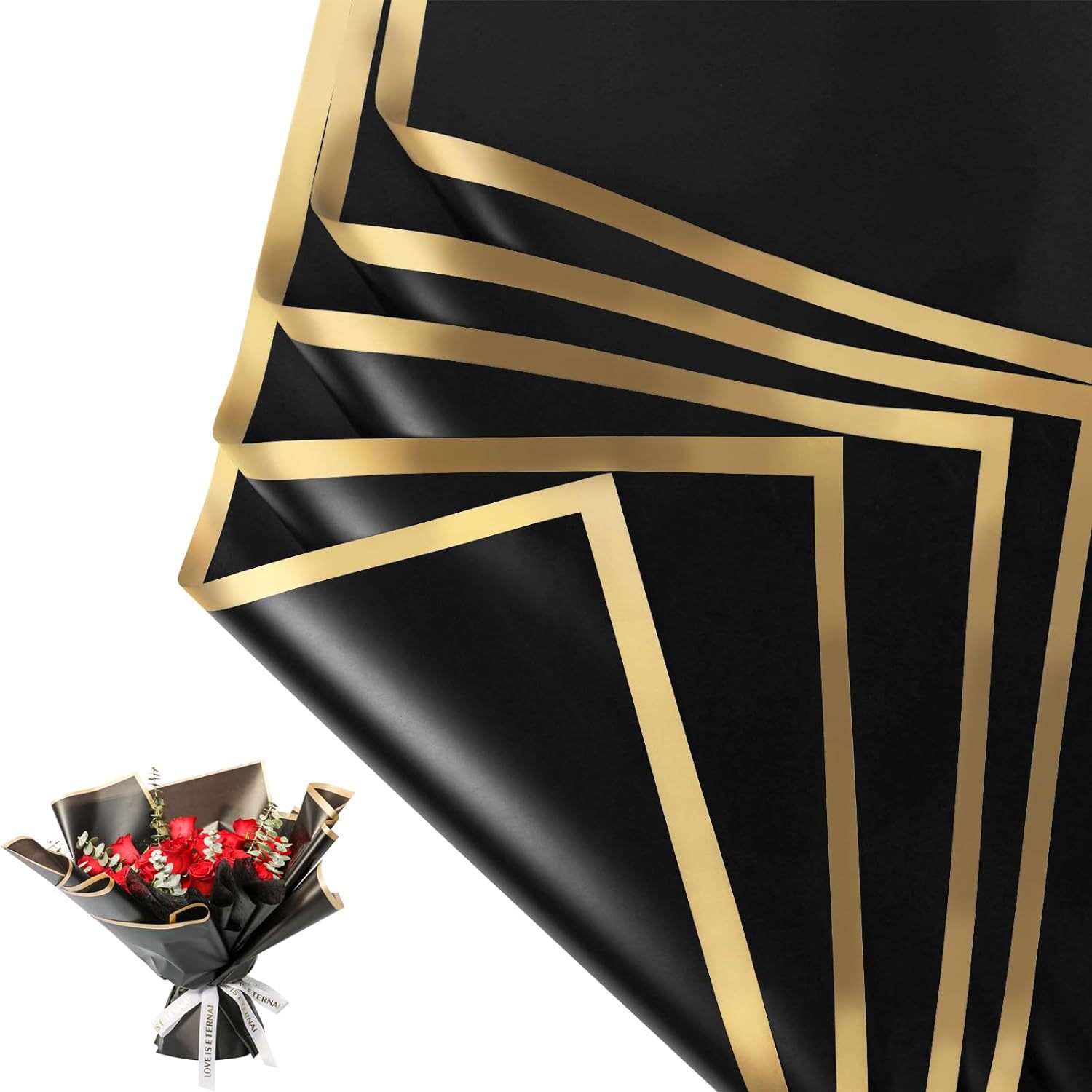 20 Folhas de Papel de Embrulho - Gold Foil Flakes avaliação e preço