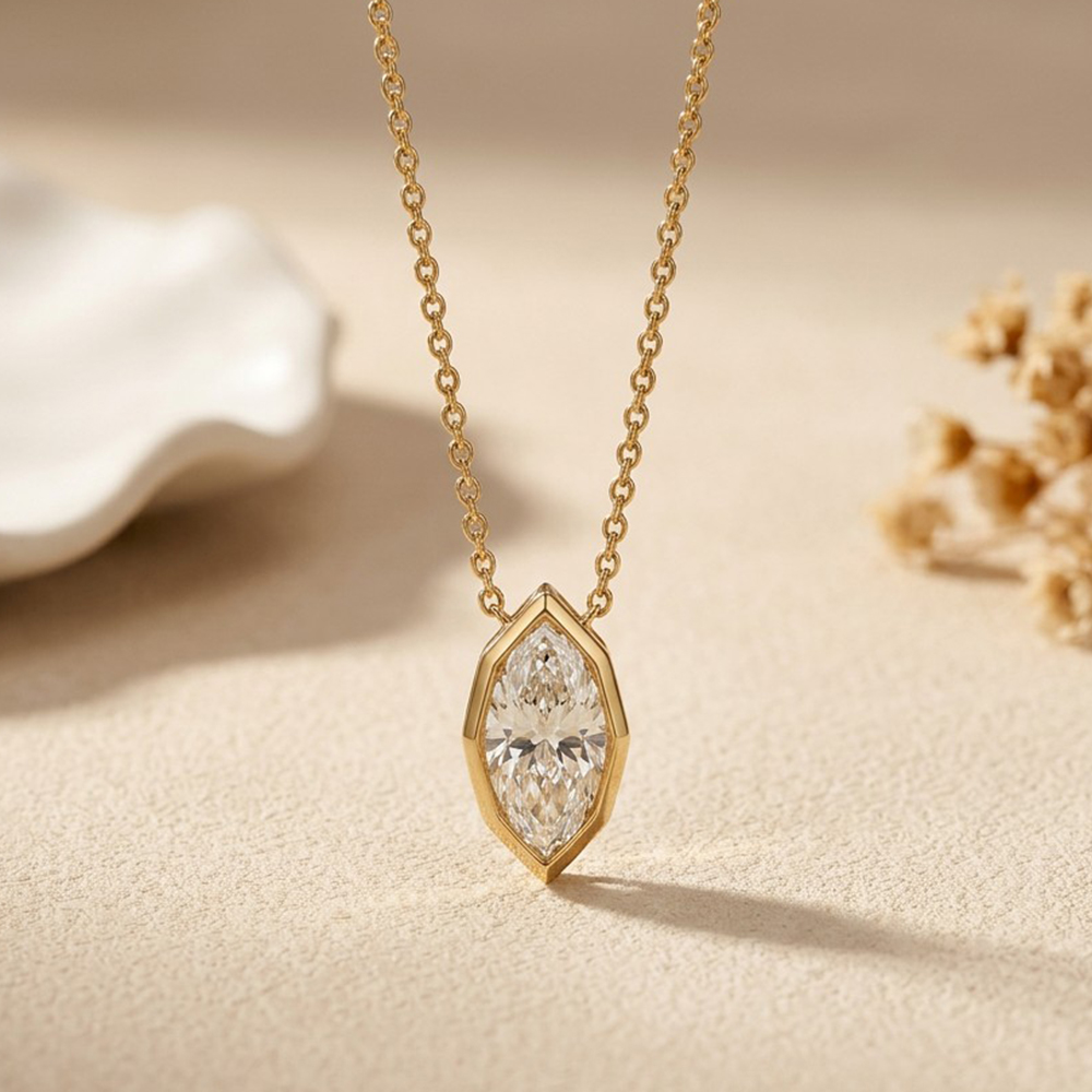 Colar com Pingente de Moissani - Bezels Set Pendant avaliação e preço