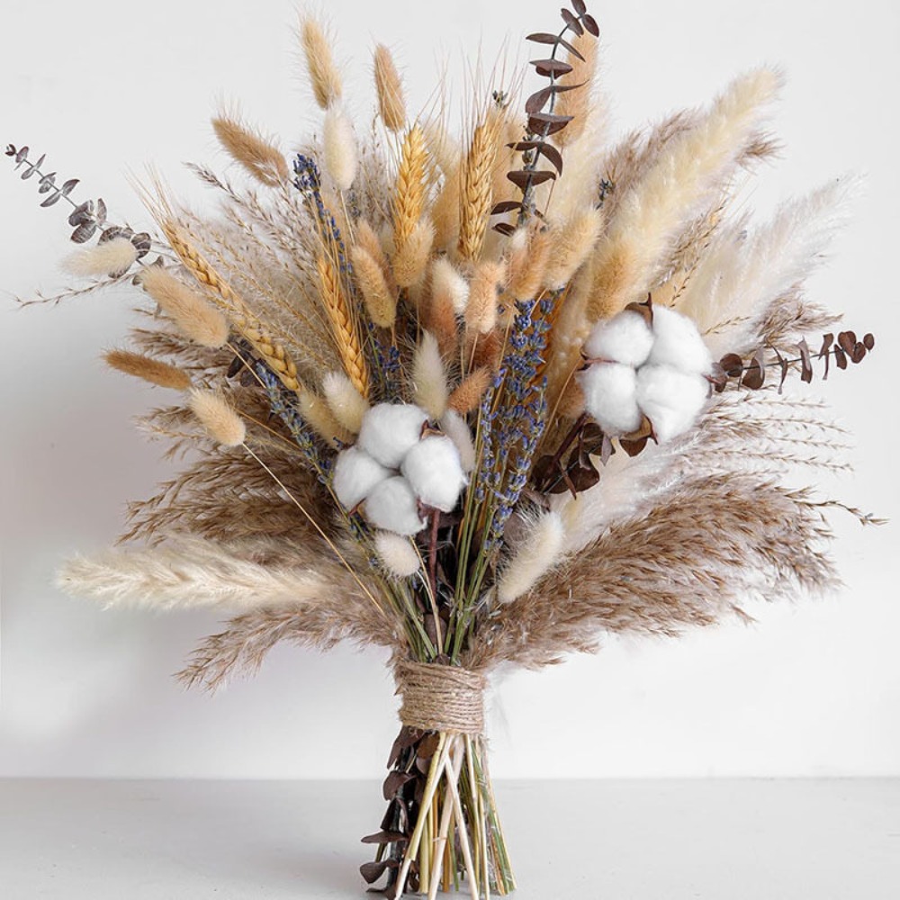 Buquê de flores secas naturais - Dried Flower Bulk avaliação e preço