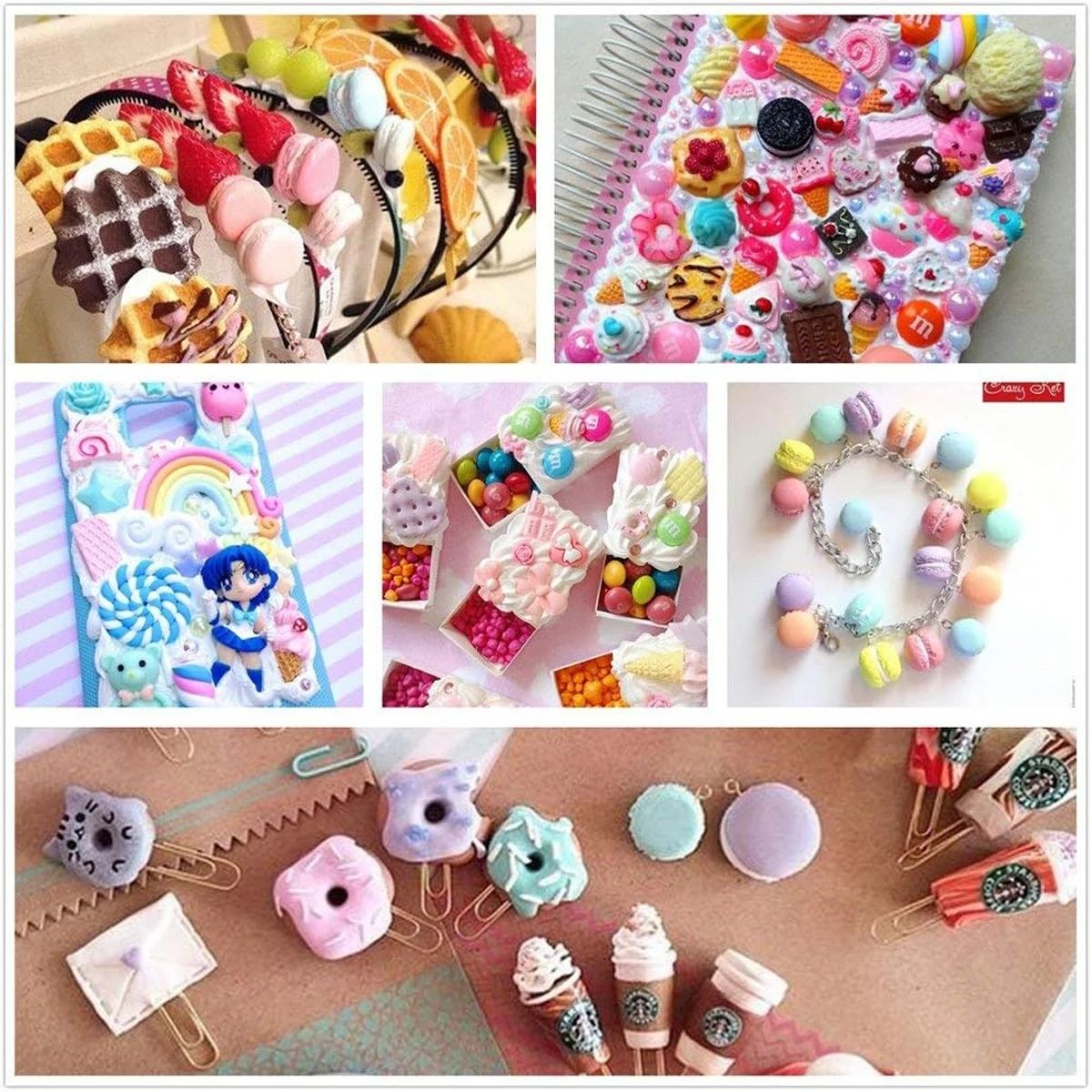 30 pçs aleatório doces slime e - Resin Craft Kit avaliação e preço