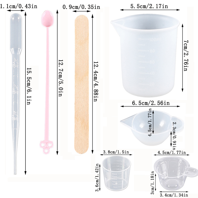 Kit de ferramentas de resina e - Mixing Cup Silicone avaliação e preço