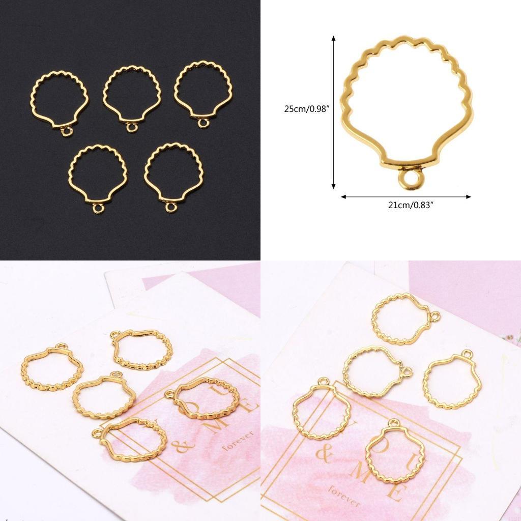 5 peças para concha branco oco - Bezels Set Pendant avaliação e preço