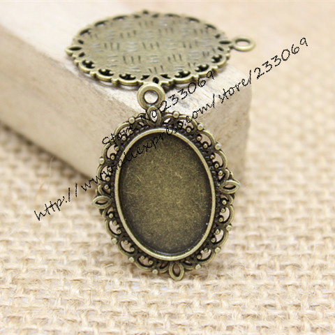 40 pçs/lote liga de bronze ant - Bezels Set Pendant avaliação e preço