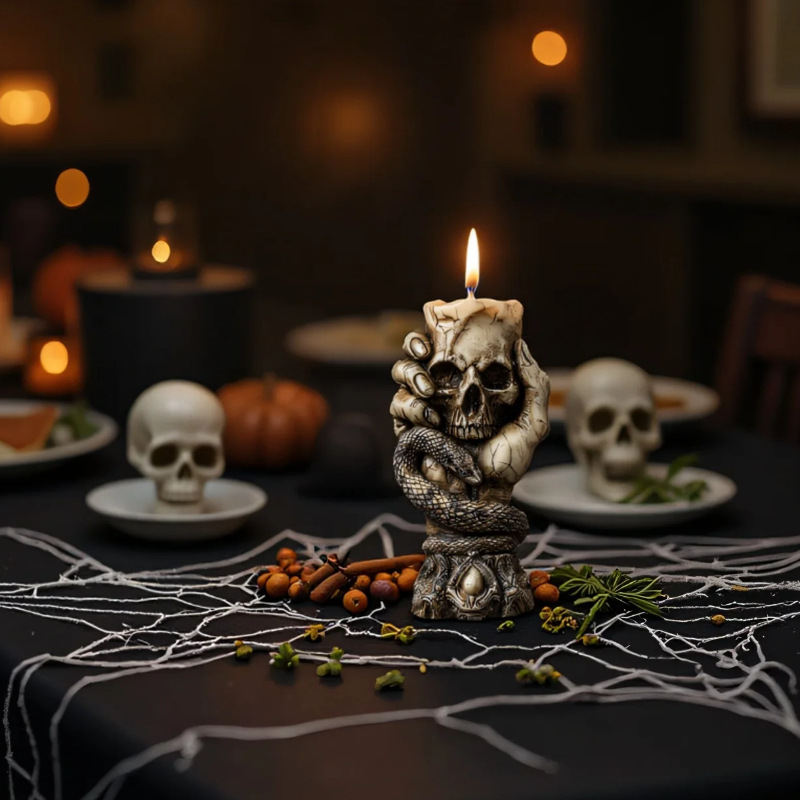Halloween crânio aroma vela mo - Resin Craft Workshop avaliação e preço