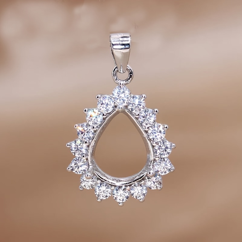 1pc rosa dourado prateado lágr - Bezels Set Pendant avaliação e preço