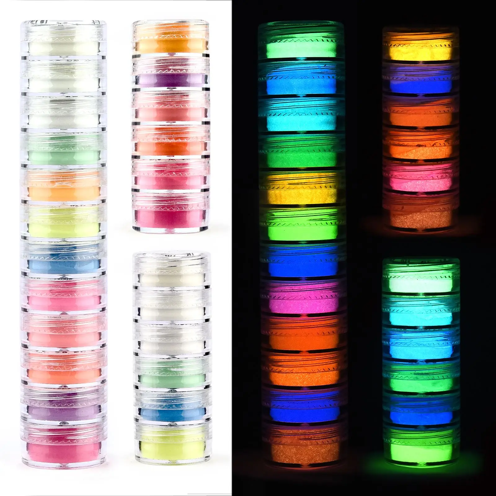 6 cores/conjunto pó luminoso r - Resin Pigment Set avaliação e preço