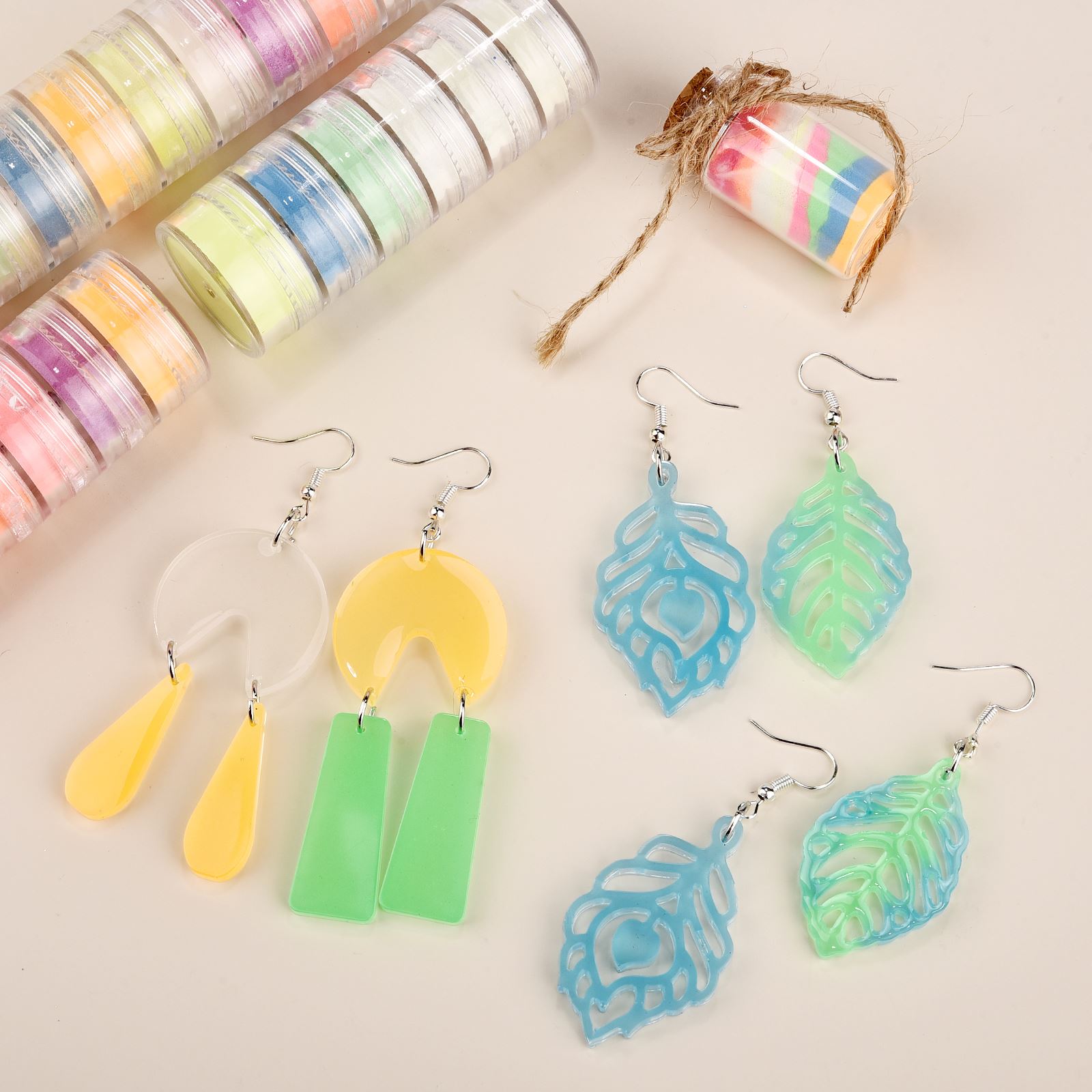 6 cores/conjunto pó luminoso r - Resin Pigment Set avaliação e preço