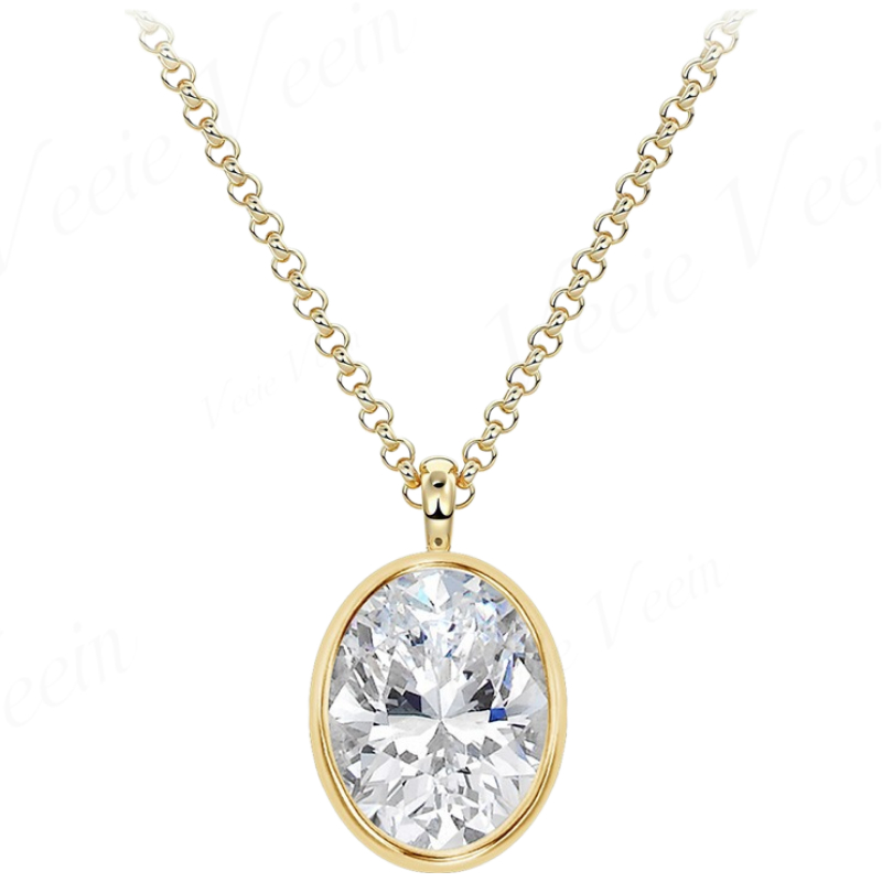Colar com Pingente de Moissani - Bezels Set Pendant avaliação e preço