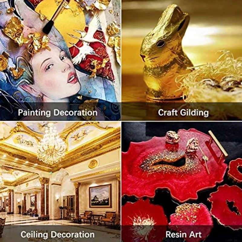 100 Folhas de Imitação de Ouro - Gold Foil Flakes avaliação e preço