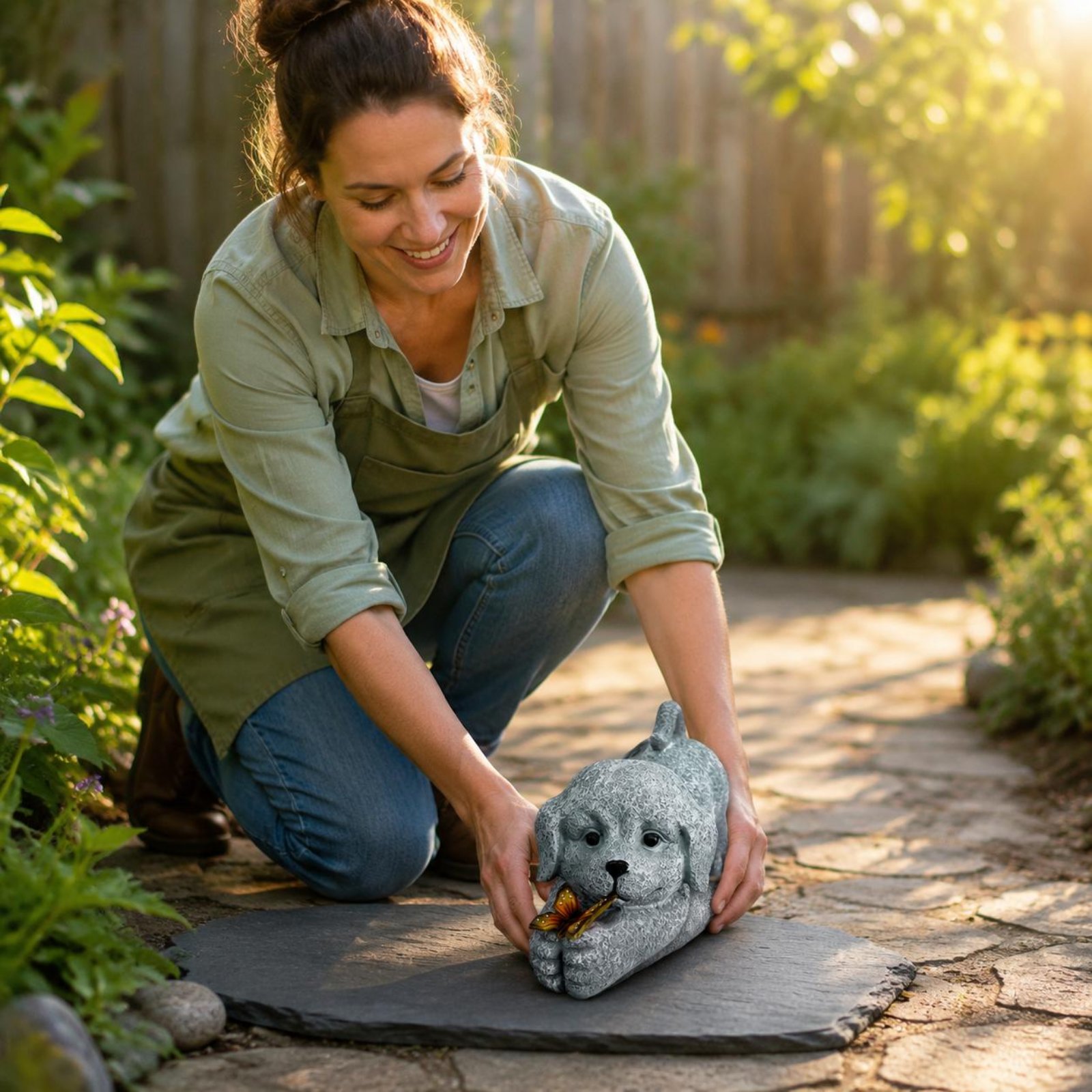 Estátua de Cão Solar em Resina - Crafting Resin avaliação e preço