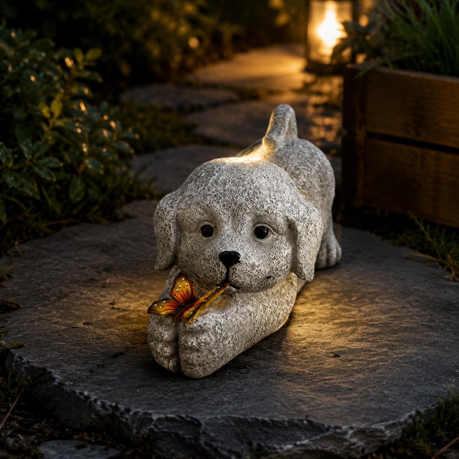 Estátua de Cão Solar em Resina - Crafting Resin avaliação e preço