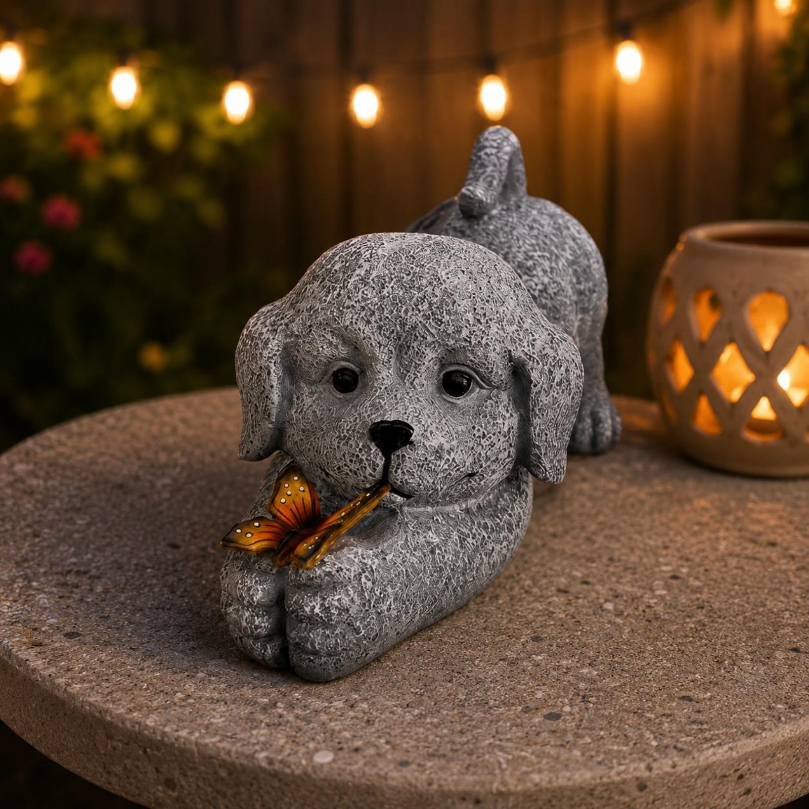 Estátua de Cão Solar em Resina - Crafting Resin avaliação e preço