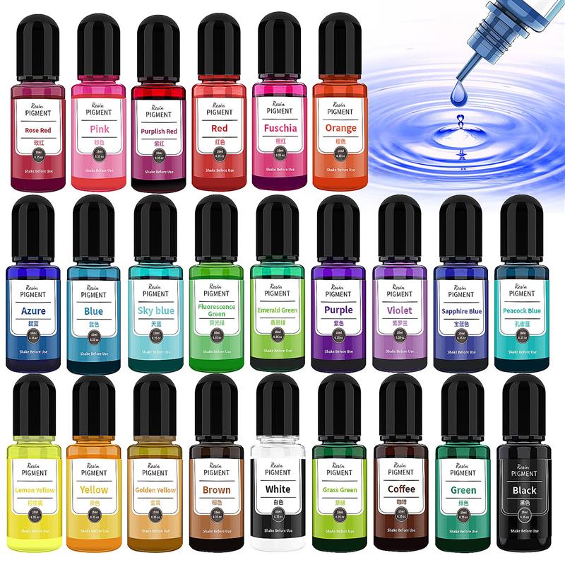 24 cores 10ml/garrafa resina e - Resin Dye Alcohol avaliação e preço