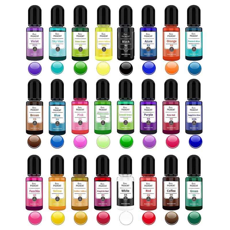 24 cores 10ml/garrafa resina e - Resin Dye Alcohol avaliação e preço