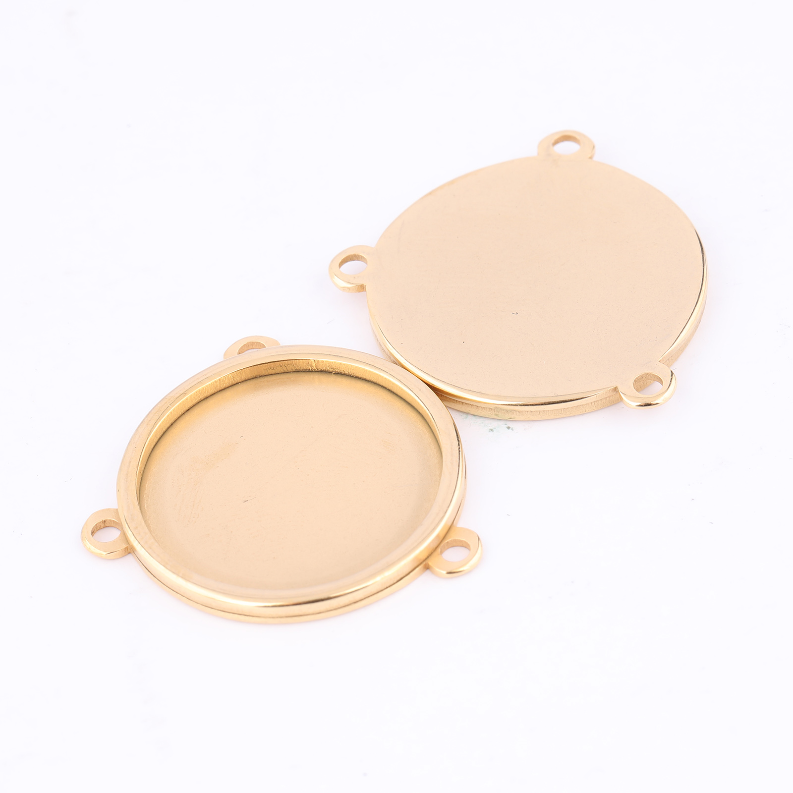 5 peças de aço inoxidável banh - Bezels Set Pendant avaliação e preço