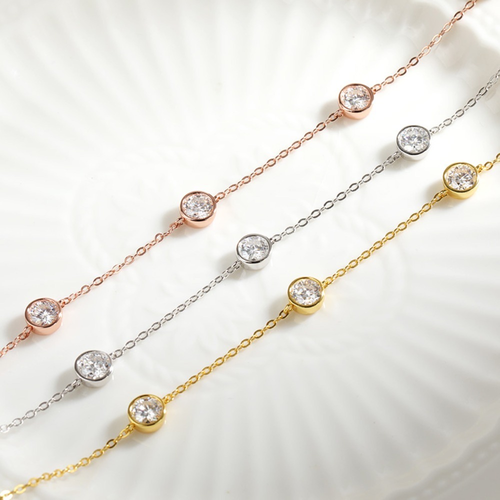 Gra certificado 5mm moissanite - Bezels Set Pendant avaliação e preço