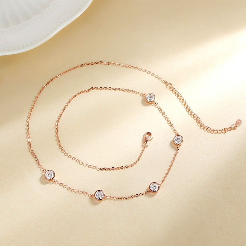 Gra certificado 5mm moissanite - Bezels Set Pendant avaliação e preço